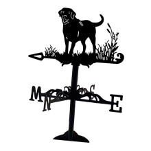 (Width 13cm, dog) Weathervane Vintage Retro Art Ornament Weathercock for Courtyard Garden Yard bird