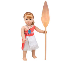 Dress Along Dolly 5-delig Moana Geïnspireerde Prinses 18" Pop Outfit met Ketting