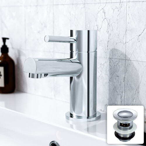 NES Home Murphy Mono Basin Mixer Tap & Waste Chrome 1