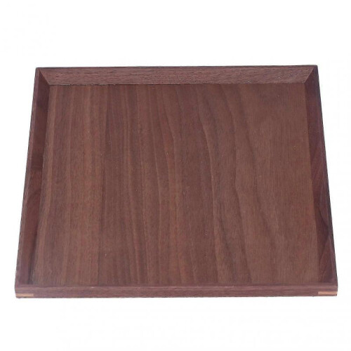Black Tray, Retro Chinese Style Tableware Tray Walnut Square Wooden