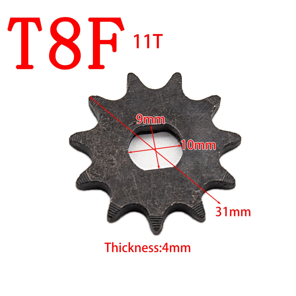 Electric Scooter T8F 11T Sprocket For Chain Motor Pinion Transmission MY1020 BM1109 MY1016Z MY1018 DC Motor-image-OPC-PJ7KSJ7-NEW