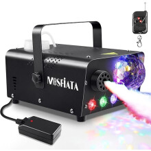 600W Smoke Machine with Disco lights, 2300 CFM Spray, Remote Control, Perfect for Halloween, Christmas, Wedding, Party, Club, DJ Stage Effect