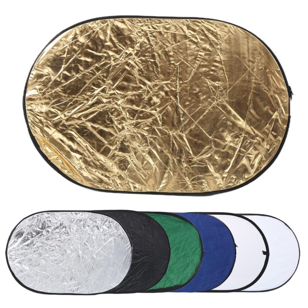 7 In 1 Oval Reflector 60x90cm  23.6x35.4in Portable Collapsible Photography Photo Studio Lighting