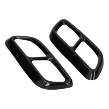 Rear Exhaust Pipe Frame Black Glossy Tail Exhaust Trim For Car Modification Replacement For Cadillac CT5 2020