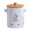 (White Medium) Tin Potato Onion Garlic Storage Container - Kitchen Pantry Organizer Canister with Lid 4