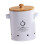 (White Medium) Tin Potato Onion Garlic Storage Container - Kitchen Pantry Organizer Canister with Lid 2