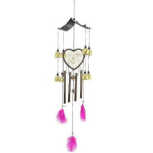 Pink Dream Catcher Metal Bell Wind Chime Ornaments Animal Love Pendant Home Decoration Craft
