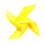 Decorative Wind Spinner Plastic Windmill in Wind for Garden Party 10Pcs Yellow 1