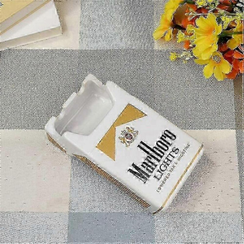 Ceramic Ashtray-Cartoon Cigarette Pack-Retro Style-Home Decor 1