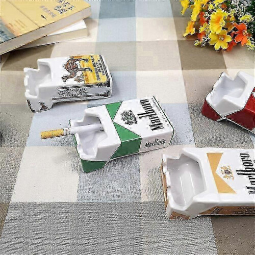 Ceramic Ashtray-Cartoon Cigarette Pack-Retro Style-Home Decor 2