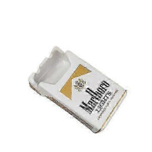 Ceramic Ashtray-Cartoon Cigarette Pack-Retro Style-Home Decor