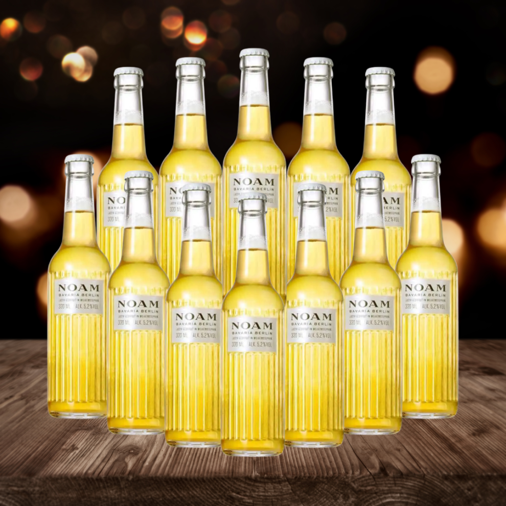 Beerhunter Noam Bavarian Premium German Lager 340Ml Bottles - 5.2% Abv (12 Pack)