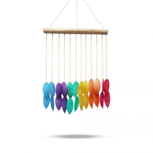 Driftwood Chime Rainbow Large Leaf Chime 1
