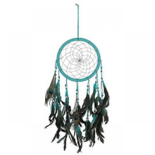 Turquoise Peacock Feather Dreamcatcher