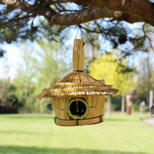 Seagrass Bird Houses Small Round Seagrass Bird Box 17x17cm