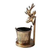(Deer Head Shape) Retro Ashtray Vintage for Home Office Decoration Outdoor Table Decor Balcony
