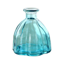 (Blue) Diy Fireless Aroma Rattan Dry Flower Volatile Glass Bottle Aroma Bottle Empty Bottle Mini Wind Vase Aroma Accessories