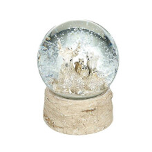 Heaven Sends Sitting Deer with Friends Christmas Snow Globe