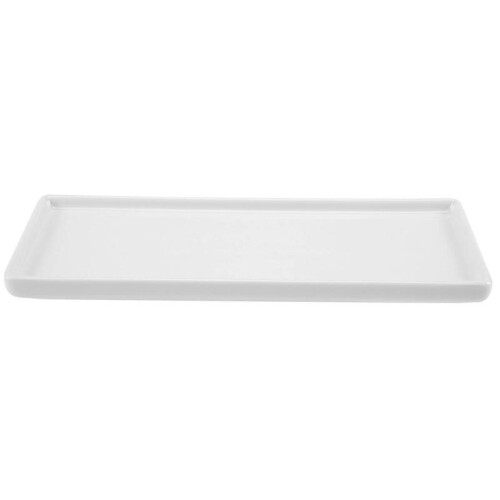 Rectangular Ceramic Tray Plate White Porcelain Rectangular Plate Mouthwash Cup Tray Bathroom Living Storage Tray
