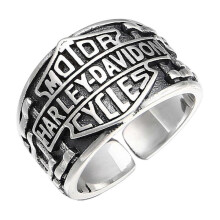 Harley Signet Ring, 925 Sterling Silver Biker Ring.