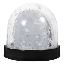 Photo Snow Globe Picture Display Snow Globe Diy Sublimation Party Decoration Black 9.00X9.00X8.50CM 1Pack