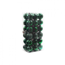 (Green) 36 Pieces Ceiling Christmas Bauble Home Tree Pendant Decoration 4cm