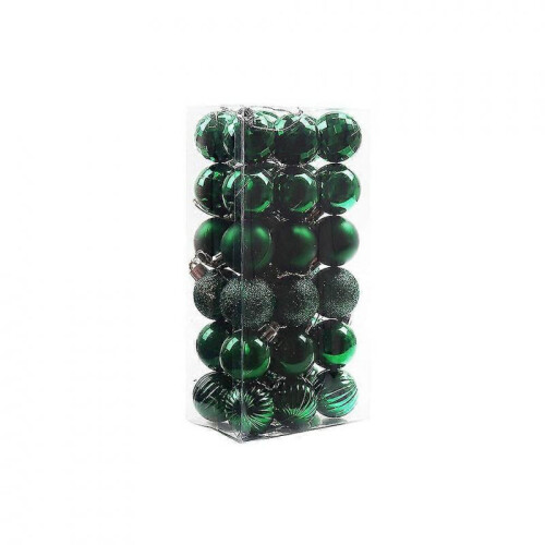(Green) 36 Pieces Ceiling Christmas Bauble Home Tree Pendant Decoration 4cm