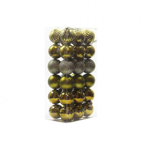 (Fruit Green) 36 Pieces Ceiling Christmas Bauble Home Tree Pendant Decoration 4cm 1