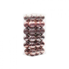 (Rose Gold) 36 Pieces Ceiling Christmas Bauble Home Tree Pendant Decoration 4cm