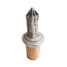 (Add a Gift Pouch) Wallace Monument Scotland Pewter Bottle Stopper