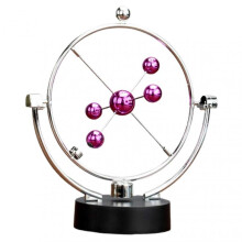 (B) Motion Machine Freestanding Rotatable Wrought Iron Frame Physics Celestial Ball Perpetual Motion Toy Home Decoration