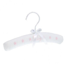 5xLovely Baby Kids Padded Cotton Ribbon Clothes Hanger Home Decoration Pink
