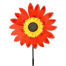 (Red) 36Cm Plastic Sunflower Sunflower Windmill