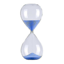 (Blue, 60 minutes) 5/30/60 Minutes Round Sand Timer Personality Glass Hourglasses Ornaments Novelty Time Management Tool