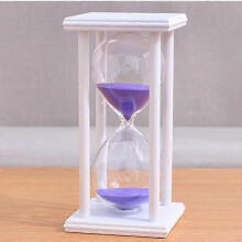 (45 Minutes, White purple sand) Sandglass Sand Hourglass 45 Minute Countdown  Clock
