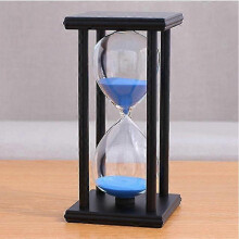 (45 Minutes, Black blue sand) Sandglass Sand Hourglass 45 Minute Countdown  Clock