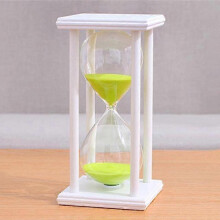 (60 Minutes, White Green sand) Sandglass Sand Hourglass 45 Minute Countdown  Clock