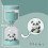 30 Min Shatterproof Plastic Hourglass,Sand Timer for Kids In Macaron Blue with Panda Pattern 2