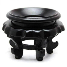 Display Pedestals for Crystal Sphere, Wooden Display Stand with Glossy Surface for Decorative Globes, Hollow Wood Stand Base Ready To Enhance Your