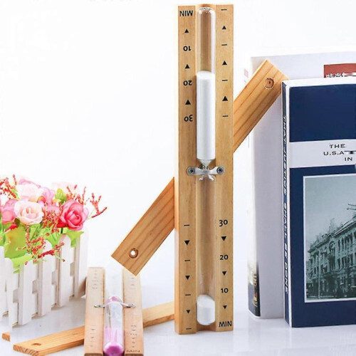 Wooden Sauna Hourglass Wall Mounted Rotating 15mins Sandglass Clock Timer 2