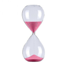 (60 minutes, Pink) 5/30/60 Minutes Round Sand Timer Personality Glass Hourglasses Ornaments Novelty Time Management Tool