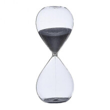 (5 minutes, Black) 5/30/60 Minutes Round Sand Timer Personality Glass Hourglasses Ornaments Novelty Time Management Tool