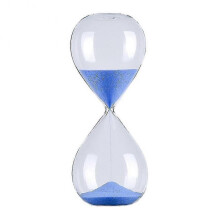 (60 minutes, Blue) 5/30/60 Minutes Round Sand Timer Personality Glass Hourglasses Ornaments Novelty Time Management Tool