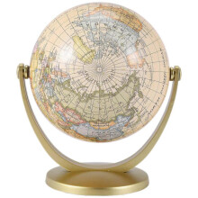 Retro Rotating World Globe Earth Antique Home Office Desktop Decor Geography Educational Learning Map School Supplies