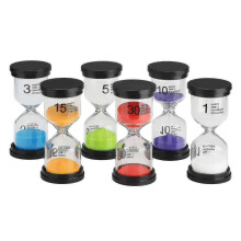 6PCS Sandglass Sand Timer Set, Colorful Hourglass for Home & Kitchen