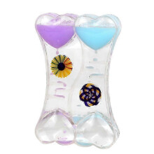 (Purple Windmill) Dual Color Oil Hourglass Floating Liquid Motion Bubble Drip Timer Clock Acrylic Desk Decor