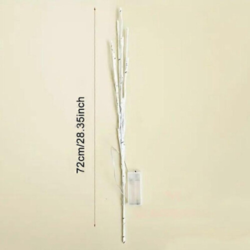 (20LED, Cold White) Led White Birch Branch Light For Festive Home And Wedding Decor String Lights 1