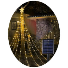 (2m, Multicolor) Pentagram Waterproof String Light Solar Christmas Decorations 3M 2M Led Waterfall Tree Fairy Lamp Seasonal Decorations