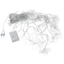 (Purple) 96 Led Butterfly String Curtain Lights - Colorful, Waterproof, 8 Modes - Perfect For Weddings