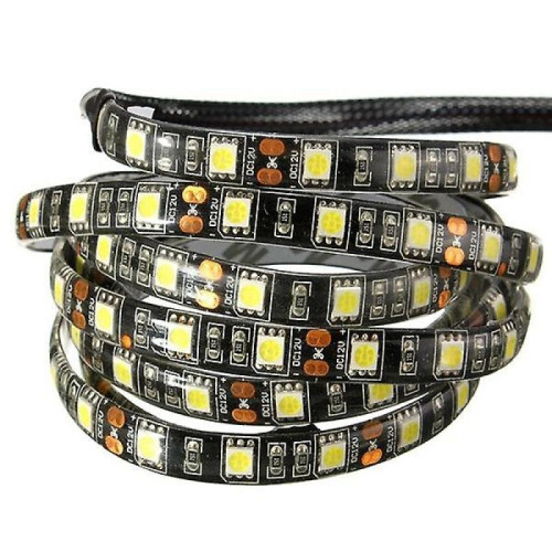 (White) 1M Waterproof 5050 Led Flexible Strip Light For Pc Computer Case, Dc12v Background Lighting